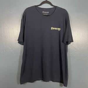 Dravus Men’s Blue Logo Graphic Print Short Sleeve Crewneck Cotton Tee Size XL